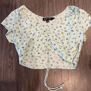 Motel Rocks Scrunch up Crop Top💚💙